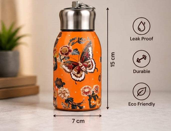 Premium Stainless Steel Butterfly Floral Water Bottle